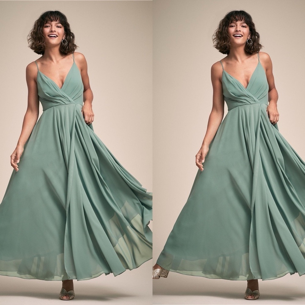 Bhldn Eva dress in sage green